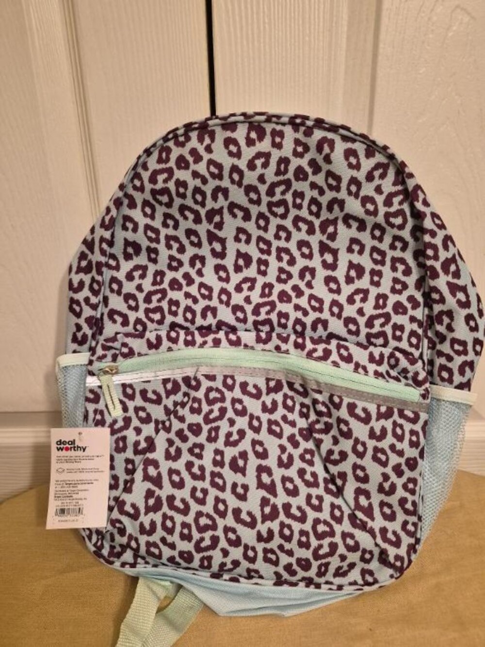 Blue Cheetah Print Backpack